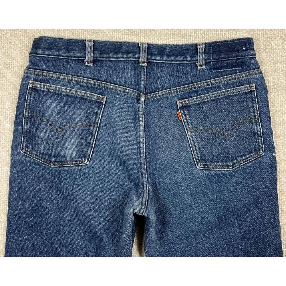 Vintage Levis Orange Tab Fleece Lined Jeans 36x26 Blue 80's 39103 2517